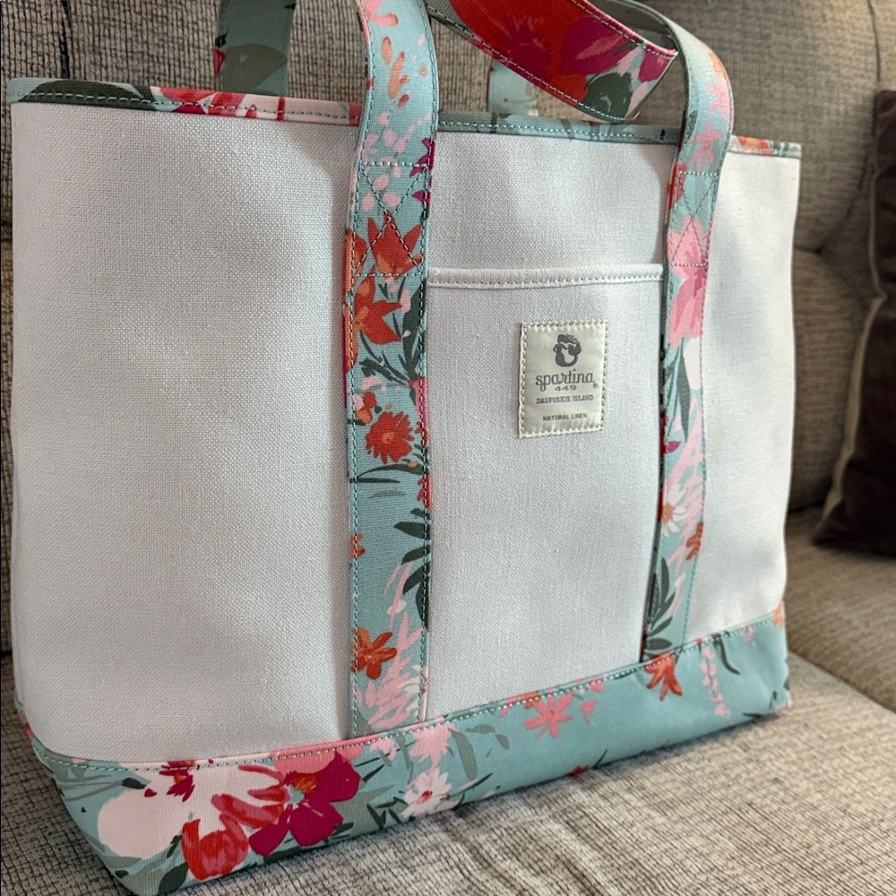 Spartina 449 ATL Linen Alpha Tote Alljoy Landing NWT - Picture 6 of 10